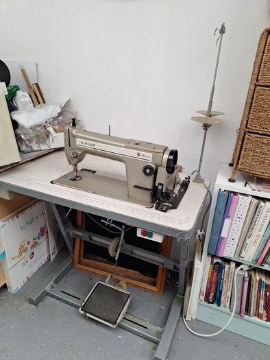 industrial sewing machine and table