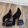 Black peep toe shoes Image 6