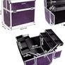 SONGMICS - Large Purple Makeup/Storage Case Image 5