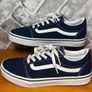 Vans Off The Wall Ward Boys Navy Canvas Trainers UK5 EUR38 Image 4