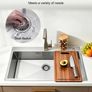 85cm Kitchen Top Mount Single Bowl Sinks, Stainless Steel Image 4