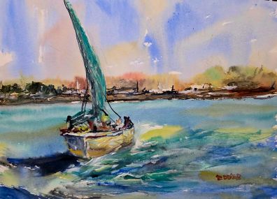 sailing wave watercolour
