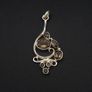 Vintage Large Chunky Smoky Quartz Silver Pendant Image 9