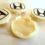 Honda White top black letter 68mm 69mm 70mm Alloy Wheel Center Caps cap Hub Cover Image 2