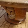 Tan Leather Reclining Chair. Image 6