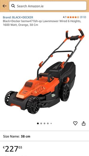 Black + Decker BEMW471BH 1600w Lawnmower