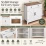 Farmhouse Sideboard Cabinet with Drawer & 2 Barn Doors Image 2