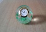 Vintage Blarney Art Glass Paperweight Clock.