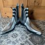 RARE! Paco Rabanne H&M Shimmering Metallic Leather Chelsea Boots Limited Collaboration Image 3