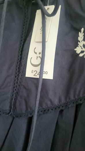 George Navy Boho mini dress Sz 14 UK - Bnwt Rrp 30