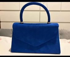 Blue suede bag
