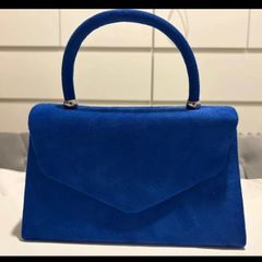 Blue suede bag