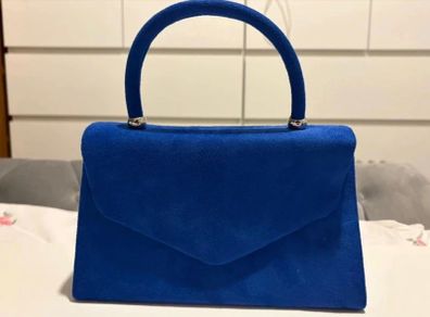 Blue suede bag