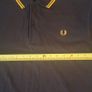 Fred Perry Men's L Twin Tipped Polo Shirt Black Yellow Image 3