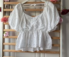 top Bnwt miss selfridge size 12 white broderire  anglaise