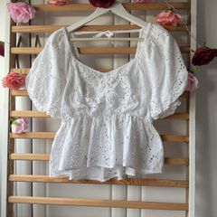 top Bnwt miss selfridge size 12 white broderire  anglaise