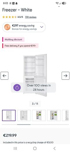 logik fridge freezer