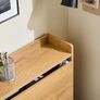 Folding Desk with Shelves Space Saving Computer Table Laptop Workstation Image 3