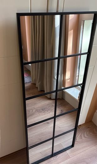 Black framed mirror