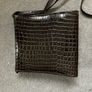 brown crossbody snake print Image 2
