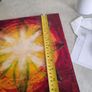The sun 30.5 X 30.5 Cms Oil On Board Composition Abstraite Multicolore Image 3