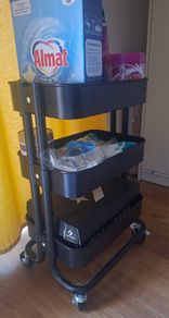 Black storage trolley