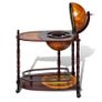 Globe Bar Wine Stand Eucalyptus Wood Freestanding Image 4