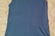 Ladies Blue picot trim vest top size 14-16