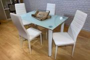 Glass Dining Table &amp; 4 Chairs, Free Delivery