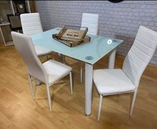 Glass Dining Table & 4 Chairs, Free Delivery