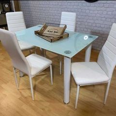 Glass Dining Table & 4 Chairs, Free Delivery