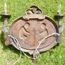 Antique Bronze Medallion Sconces, Bronze Wall Sconce Candlesticks Wall Hanging Lighting (very heavy) Image 9