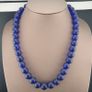 Antique Cobalt Blue African Glass Beads Necklace Strands Image 7