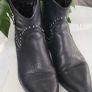 OYVE Black Leather Western Style Stars Boots Sz 40 (Fit 7 - 7.5UK) Image 9