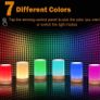 LED Night Light Touch Lamp Bedside Table Lamp for Kids Bedroom Rechargeable Dimmable Warm White Light + RGB Color Changing Image 2