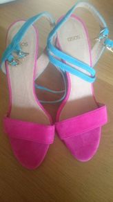 Summer Pink and Green ASOS High Heels(Size:6)