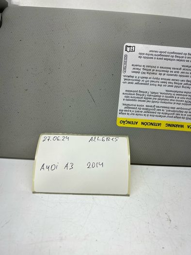 AUDI A3 8v Sun Visor 2014 5 Door Hatchback  Passenger Side A2l6b1s