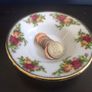 Lovely Little Round Pin Dish/Trinket Dish by Royal Albert in their Iconic and Highly Collectable "Old Country Roses" Pattern Image 3