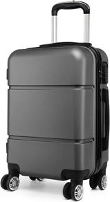 Suitcase 20'' Travel Carry On Hand Cabin Luggage Hard Shell Travel Bag Lightweight, Grey
