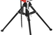 Tripod Pipe Chain Vise | 1/8"-5" Pipe Capacity | 92.5 cm Length | Portable Folding Steel Legs | Grab, Support, and Bend Pipes