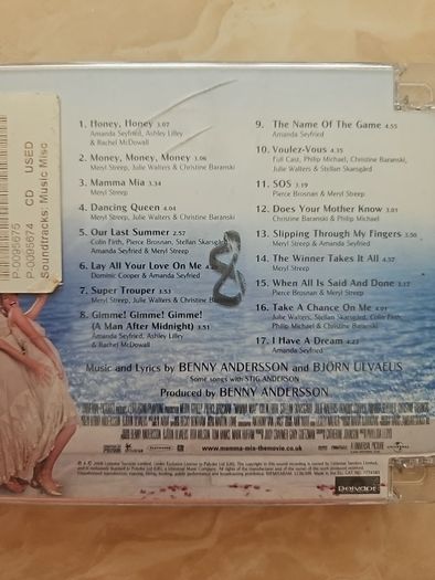 Mamma Mia CD Soundtrack
