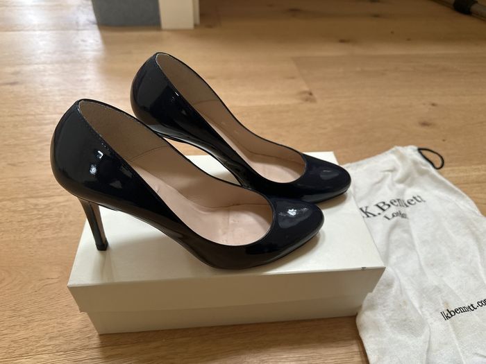 LK Bennett Navy Court Shoes