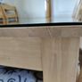 Solid-Wood Table With Glass Top and 6 Chairs. Image 7