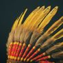 Large handmade Indian headdress on custom stand Image 3