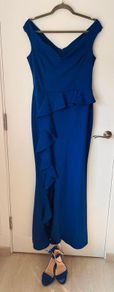Amazing Sapphire Blue Dress & Matching Shoes!