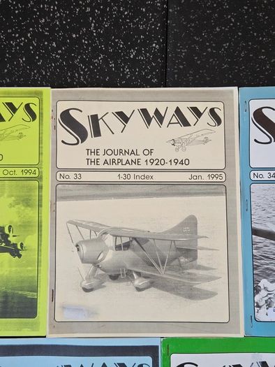 Lot of 9 Skyways The Journal of The Airplane 1920-1940 Book volumes 32- 40