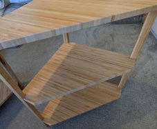 Two Ikea bamboo shelves