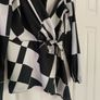 River Island Black & White Checkered Print Top Image 4