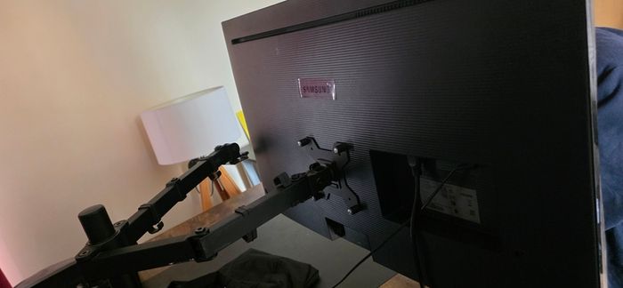 Samsung PC Monitor + Premium Adjustable Dual Monitor Arm Mount