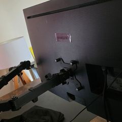 Samsung PC Monitor + Premium Adjustable Dual Monitor Arm Mount